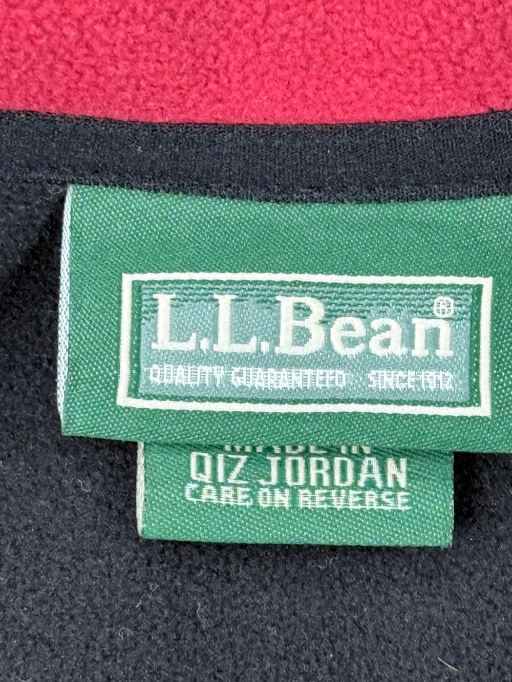 L.L. Bean Men XXL Tall Red Polartec Full Zip Fleece Vest 0AFW9 Vintage - Picture 3 of 7